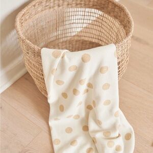 Quincy Mae Butter Dots Waffle Baby Blanket